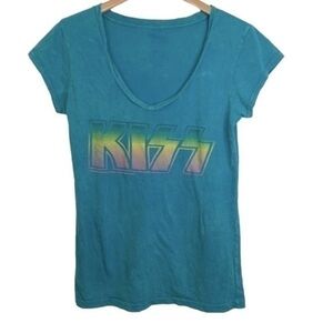 COLD. CRUSH | Women’s Teal KISS Concert Shirt Size Large